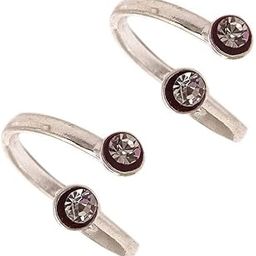 Stylish & Beautiful Chandi/Silver Sparkling Jarkan Toe Rings/Bichiya for Women ~ 2 Pieces-image-42
