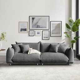 LEGACY OF COMFORT Arnya 88.9" Modern 3 Seater Sofa Sofa Three Seater Sofa for Living Room Guest Room Hotels Office (Grey)-image-44