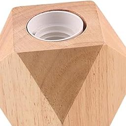 Club Bollywood®E27 Wood Base Table Lamp Bulb Socket Holder Decor Night Light Diamond 8X8Cm|Home & Garden | Night Lights|1 Piece Light Base-20