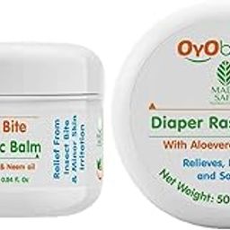 OYO BABY After Bite Turmeric Balm & Diaper Rash Cream Combo for Babies – 100% Ayurvedic, Natural Relief from Rashes, Mosquito Bites, & Diaper Rash, Enriched with Aloe Vera & Almond, 25g & 50g-image-61