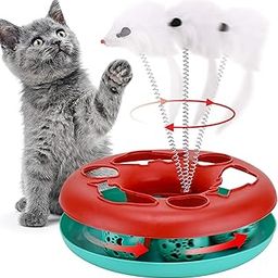 Pawzone Interactive Cat Toys Roller, Spring Cat Toys with Catnip, Kitten Tracks, Pet Toy with Moving Balls Teaser Mouse Exercise-13