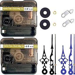 YOPY� Combo 2 of Ajanta Mfg. Battery Operated Plastic Ticking Wall Clock Movement Machine with Hands (Needles : Antique Bule,Black 1)-image-86