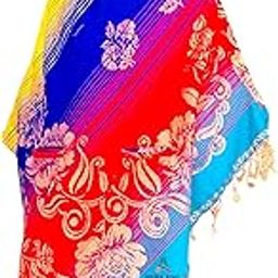 kullu woolen poncho with hood for men SPANISH rainbow color-picture-17