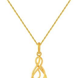 p.c. chandra jewellers 14k (585) Yellow Gold and American Diamond Pendant for Women-picture-43
