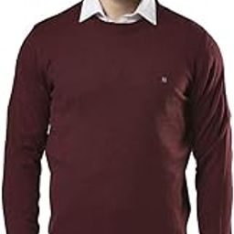 raymond Solid Dark Maroon Formal Acrylic Blend Sweater (Size:- 44) - RMWX00960-M7-picture-3