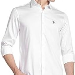 Men's Cotton Stretch Fit Solid Satin Stretch Spread Collar Barrel Cuff Casual Shirt-image-18