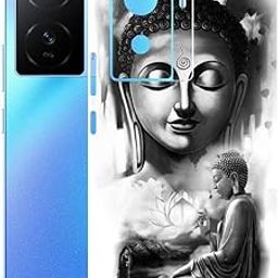 AtOdds - VIVO IQOO Z7 (5G) Mobile Back Skin Sticker - Lamination - Rear Screen Guard Protector Film Wrap (Coverage - Back+Camera+Sides) (Design - Buddha)-image-77