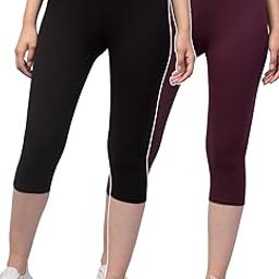 Stretchable Cotton Capri Legging for Women - Suitable for Formal wear & Casual wear | High-End Elastic Makes.-image-30