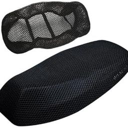 Lakshmina Enterprises 3D Net Cushion Seat Cover Bike Seat Cover Two Wheeler Seat Cover Breathable Mesh Black Motorcycle Seat Cover for Honda SP 125-image-6