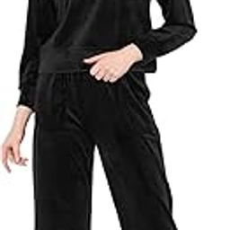 Women's Velvet Loungewear Set, Crew Neck top and Relaxed Fit Trousers-image-57