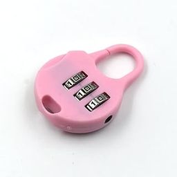 3-Digit Combination Zipper Lock | Mini Resettable Travel Luggage Lock | Ideal for Bags, Backpacks & Suitcases (4.5 cm, Pink)-image-45