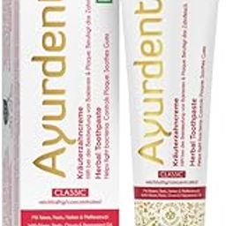 Maharishi Ayurveda Ayurdent Classic Toothpaste | Unique Saliva Balancing Formula | For Toothache, Bleeding Gums, Sensitivity, Cavities, Plaque & Bad breath | Non Foaming, No SLS & Fluoride | Pack of 1-1
