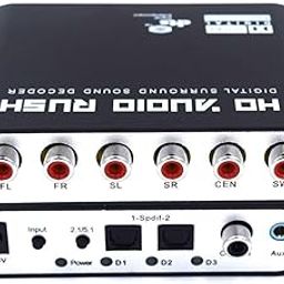 VOOCME 5.1 CH audio decoder SPDIF Coaxial to RCA DTS AC3 Optical digital Amplifier Analog Converte amplifier HD Audio Rush (VC-SMHDRS1)-12