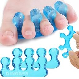 Toe Separators Pedicure,Pedicure Toe Separators, Repeatable Washable Toenail Dividers,Toe Separators for Nail Polish Application. (Blue, 2Pcs)-17