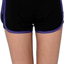 Women's Polyester Sports Strechable High Waist Track Yoga Shorts.-image-35