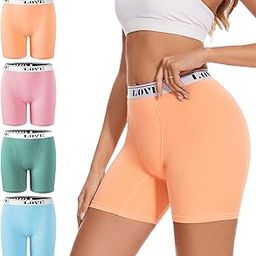 Womens Boxer Briefs High Waisted Modal Boy Shorts Underwear-image-39