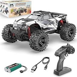 Mirana Spectre 1:10 Extreme High Speed RC Car up to 36 kmph - 4x4 Remote Controlled Monster Truck ATV - Hobby Grade Offroad Vehicle for Kids & Adults - Rechargeable Batteries - Age 14+ Years (Silver)-32