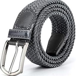 Braided Canvas Woven Elastic Stretch Belts for Men/Women/Junior with Multicolored-image-80