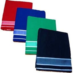 Cotton Color Dhoties for Men,Kaili/Mundu/Dhoti, Cotton Smooth & Strong Cotton Lungies (Combo Pack 4) (Red || Ink Blue || Green || Black Color Lungies for Men Cotton-image-20
