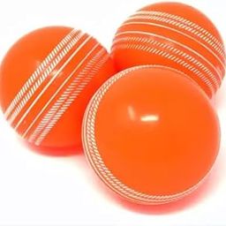H.K Sports Solid Hard Wind Ball Soft Synthetic Standard Size Indoor Outdoor Cricket Ball Pack of 3 (Orange)-image-44