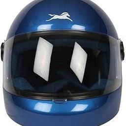 TVS Full Face Helmet for Men and Women, ISI DOT Certified, Clear Visor, Blue, Size L, Motorbike Helmet-image-31