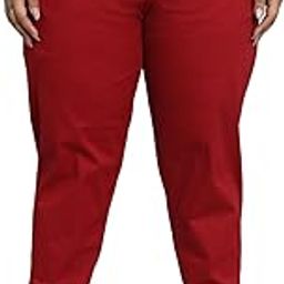 Women Cotton Solid Plus Size Trouser Pants| Full Elastic Waist Stretchable Trouser with Two Side Pockets-18