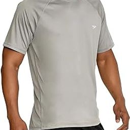 Men's Uv Swim Shirt Short Sleeve Regular Fit Solid-image-67