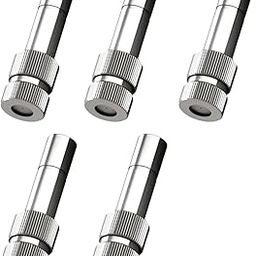 FILOX Brass Misting Nozzle (Pack of 5) – 0.3mm Fine Mist Sprayer for Garden Watering, Fogger for Air Cooling, Anti-Drip High Low-Pressure Spray Nozzles for Outdoor Irrigation System-25