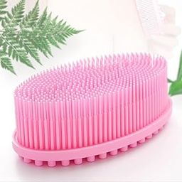 Panihari Silicone Bath Brush, 2 in 1 Face and Body Brush Massage Bath and Shower, Gently Clean Skin, Facial Scrub Baby Bath Body Brush Baby Scalp Massage, Pink, 4.7 x 2.8 x 1.6 inches, 1Pc-13
