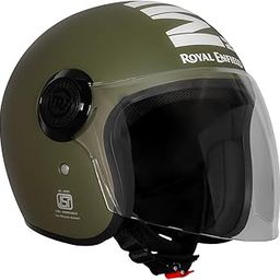 ROYAL ENFIELD Copter of Solid ID ABS MT BG XL62 Helmet | Certification: ISI & DOT | Type: Open Face | Material: ABS-83