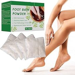 SWOPPLY Wormwood Powder Foot Bath Bag, Foot Care Relax Lymphatic Ginger Bath Powder,Leg Slimming Foot Bath,Turmeric Lymphatic Detox Foot Soak,Natural Mugwort Herb Soak Reflexology Spa Relax Massage-image-5