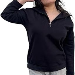 Destiny Collection: Women's Pullover Black Sweatshirt-picture-22