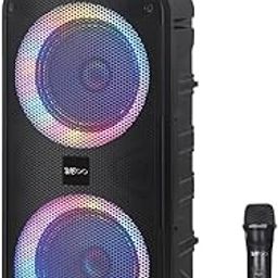 WALTA ELITE Brio 1300 Speaker 70W,Wireless Karaoke mic, Upto 5H Playtime, USB, AUX in, FM Radio, RGB Light, TWS, BT 5.3v, Built-in Rechargeable Battery, Full-Screen LED, Trolley Party Speaker.-picture-23