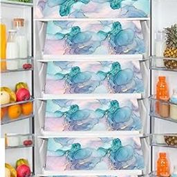 REVEXO Refrigerator Drawer Mat|Rectangular Shape & Water Proof PVC Material,Pack of 6 (Multicolour),Polyvinyl Chloride - REV-147-image-6