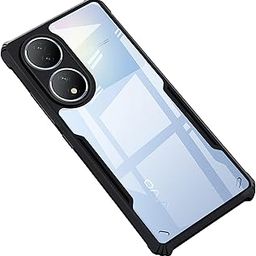ZAP CASE Back Case Cover for Vivo T2 5G / Vivo Y100|Compatible for Vivo T2 5G / Vivo Y100 Back Case Cover|Clear Case for Vivo T2 5G / Vivo Y100 with Camera Protection|(TPU + Pc|Matte Black)-image-27