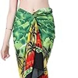 Green multicolour printed swimsuit Beach Wrap up Swimwear for Women-image-24