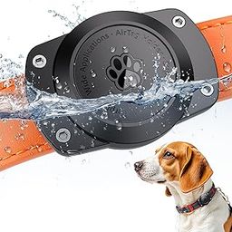 CITYWAY Ipx8 Waterproof Dog Collar Holder For Airtag [Metal Back Plate]Ultra-Durable Dog&Cat Collars Mount For Air Tag,Suitable For All Widths Of Collars(1 Pack),Black-image-52