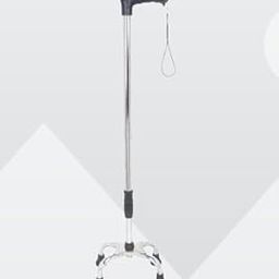 PHYSIQO Aluminum Height Adjustable Walking Stick for Men&Women|Hand Stick with 4 Legs for Walking Support|Ideal for Old,Fractured,Injured&Handicapped People(Silver,Black),Design 7-image-27