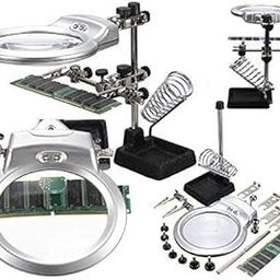 DIY Crafts Design No # 2, Magnifier, 1X Hands Clamp Clip Led Lights Glass Magnifier Soldering Stand T (Design No # 2, Magnifier)-21