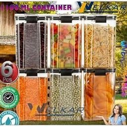Containers Grocery Storage Containers | Transparent | Dishwasher Safe BPA Free Plastic Storage Container Kitchen Accessories It|Design - 7180 for Home and Kitchen-image-82