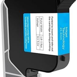 Portable Ink Cartridge High Capacity Handheld Inkjet Printer Ink Cartridge 47ml Quick Drying Cartridge Universal Black for 25.4mm Printers (Black)-image-97