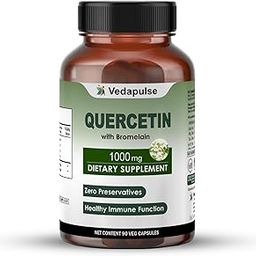 Vedapulse Quercetin 1000mg with Bromelain | 90 Veg Capsules | Health Supplement for Immune Support-96