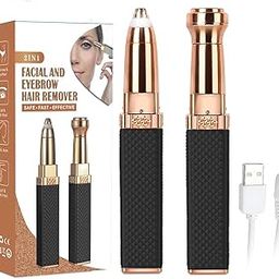 SUPERSTUD Eyebrow Trimmer for Woman All in One, 2-in-1 Eyebrow Epilator, Women Face Trimmers for Facial Hair Remover for Face, Upper Lips, Nose, Ear, Portable & Rechargable Epilators With Ring Light (ROYALBLACK)-image-64