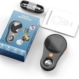 Handheld Digital Microscope 500X Magnification - 2MP Portable Magnifying Glass with 2.0 Inch IPS Screen & Built in 8 LEDs, Compatible with Windows, OS, Science Kits-22