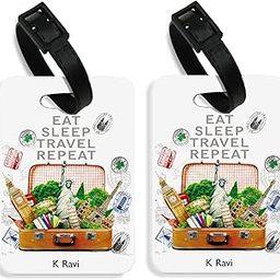 exciting Lives - Personalize Luggage Travel Baggage Tags Set of 2-31