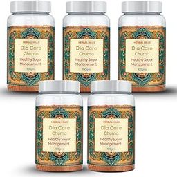 Herbal Hills Dia Care Churna, 100g | | Supports Sugar Balance & Pancreatic Health | Ayurvedic sugar management Powder For Blood Sugar Management & Metabolism | With Jamun, Karela & Gudmar Pack of 5-image-52