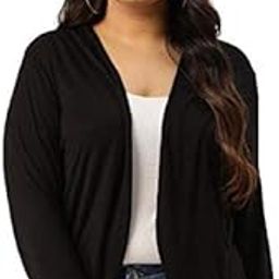 Viscose Rayon Long Sleeves Solid hrug for Women XXL-22