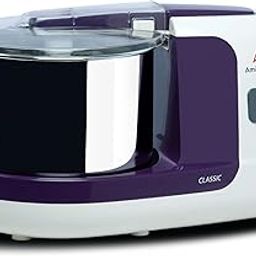 Amirthaa Classic Compact Mixer Grinder, 2.5 litres, 150 Watts, 5 Year Warranty with ABS Body and Stainless Steel Drum (Purple)-picture-28