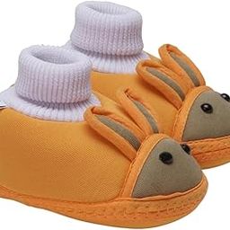 6 To 12 Months Baby Boys & Baby Girls Cute Soft Cotton Pre-Walker Rabbit Face Booties-BT4485-image-24