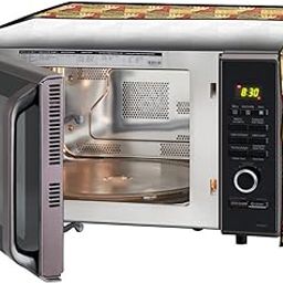 Stylista PVC Microwave Oven Cover for LG 32 L Convection MJ3286BRUS, Surface Pattern Yellow-image-92